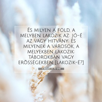 4 Mózes 13:20 Bibliai vers magyarázata