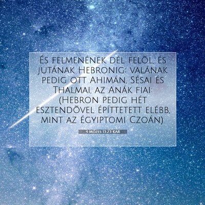 4 Mózes 13:23 Bibliai vers magyarázata
