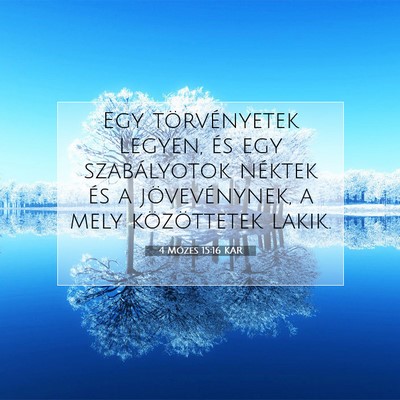 4 Mózes 15:16 Bibliai vers magyarázata