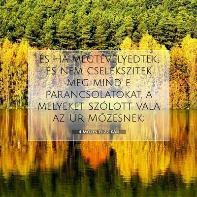 4 Mózes 15:22 Bibliai vers magyarázata