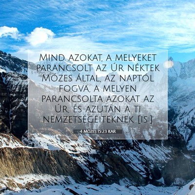 4 Mózes 15:23 Bibliai vers magyarázata
