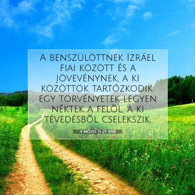 4 Mózes 15:29 Bibliai vers magyarázata