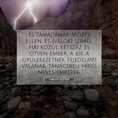 4 Mózes 16:2 Bibliai vers magyarázata