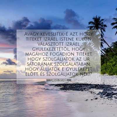 4 Mózes 16:9 Bibliai vers magyarázata