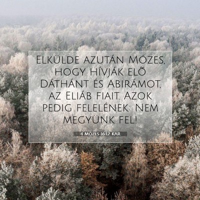 4 Mózes 16:12 Bibliai vers magyarázata