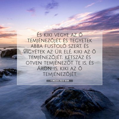 4 Mózes 16:17 Bibliai vers magyarázata