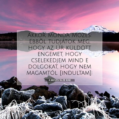 4 Mózes 16:28 Bibliai vers magyarázata