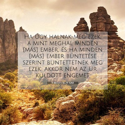4 Mózes 16:29 Bibliai vers magyarázata