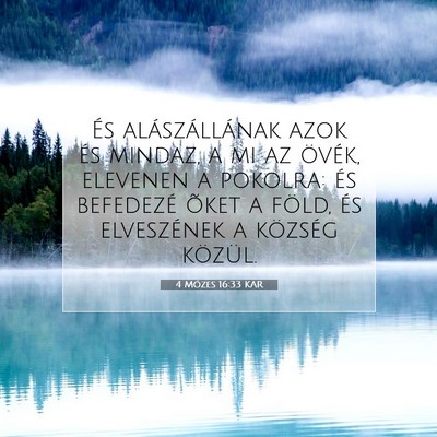 4 Mózes 16:33 Bibliai vers magyarázata