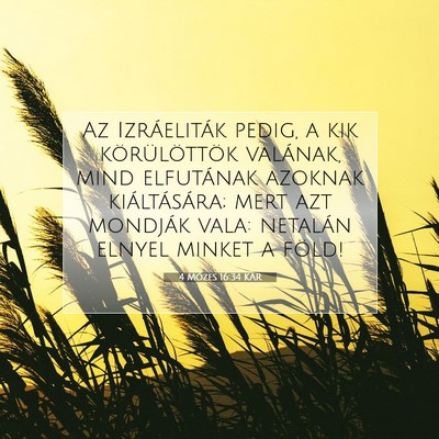 4 Mózes 16:34 Bibliai vers magyarázata