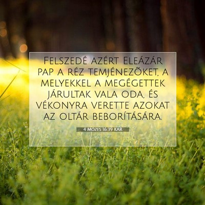 4 Mózes 16:39 Bibliai vers magyarázata