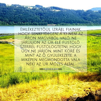 4 Mózes 16:40 Bibliai vers magyarázata