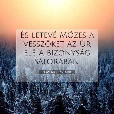 4 Mózes 17:7 Bibliai vers magyarázata