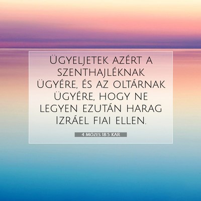 4 Mózes 18:5 Bibliai vers magyarázata