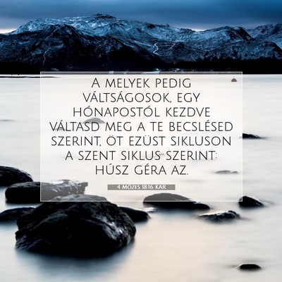 4 Mózes 18:16 Bibliai vers magyarázata