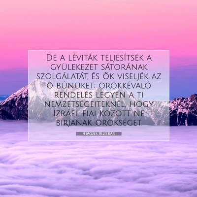 4 Mózes 18:23 Bibliai vers magyarázata