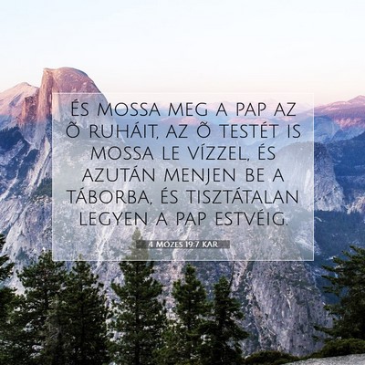 4 Mózes 19:7 Bibliai vers magyarázata