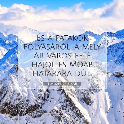 4 Mózes 21:15 Bibliai vers magyarázata