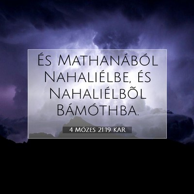 4 Mózes 21:19 Bibliai vers magyarázata