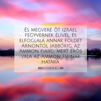 4 Mózes 21:24 Bibliai vers magyarázata