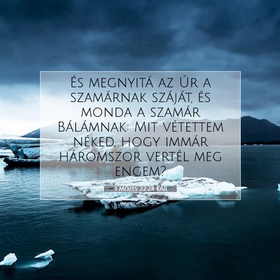 4 Mózes 22:28 Bibliai vers magyarázata