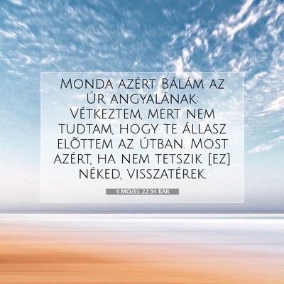 4 Mózes 22:34 Bibliai vers magyarázata
