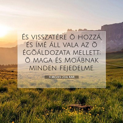 4 Mózes 23:6 Bibliai vers magyarázata