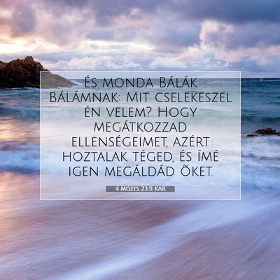 4 Mózes 23:11 Bibliai vers magyarázata