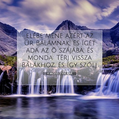 4 Mózes 23:16 Bibliai vers magyarázata