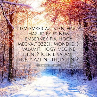 4 Mózes 23:19 Bibliai vers magyarázata