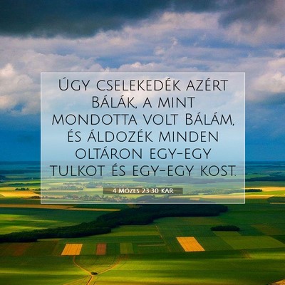 4 Mózes 23:30 Bibliai vers magyarázata