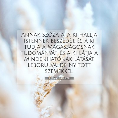 4 Mózes 24:16 Bibliai vers magyarázata