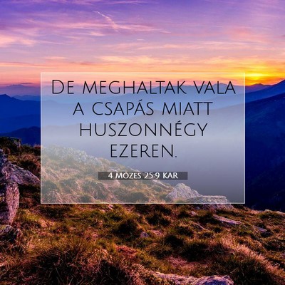4 Mózes 25:9 Bibliai vers magyarázata