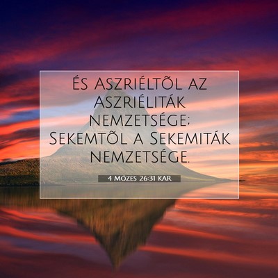 4 Mózes 26:31 Bibliai vers magyarázata
