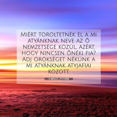 4 Mózes 27:4 Bibliai vers magyarázata