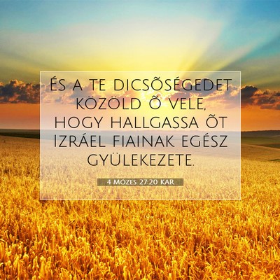 4 Mózes 27:20 Bibliai vers magyarázata
