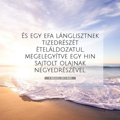 4 Mózes 28:5 Bibliai vers magyarázata