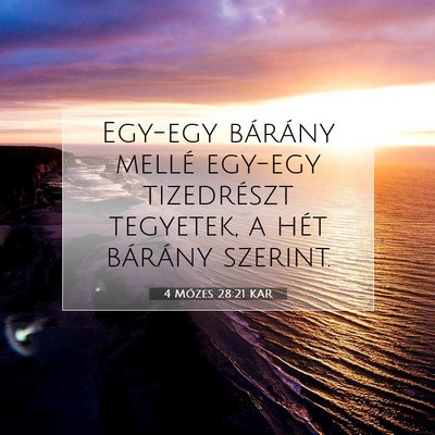 4 Mózes 28:21 Bibliai vers magyarázata