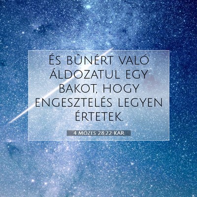 4 Mózes 28:22 Bibliai vers magyarázata