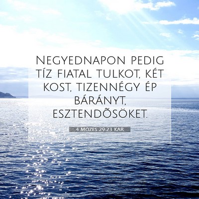 4 Mózes 29:23 Bibliai vers magyarázata