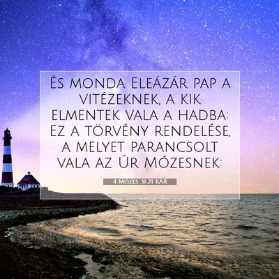 4 Mózes 31:21 Bibliai vers magyarázata