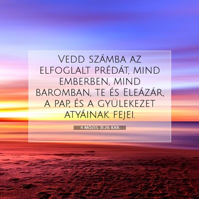 4 Mózes 31:26 Bibliai vers magyarázata