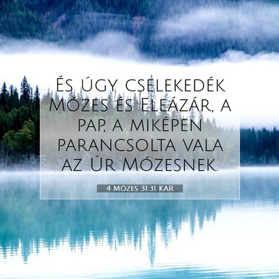4 Mózes 31:31 Bibliai vers magyarázata