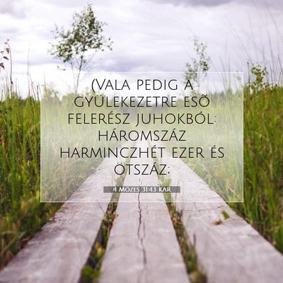 4 Mózes 31:43 Bibliai vers magyarázata