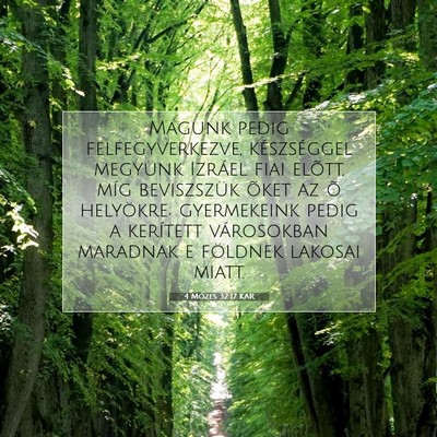 4 Mózes 32:17 Bibliai vers magyarázata