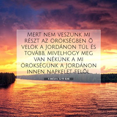 4 Mózes 32:19 Bibliai vers magyarázata