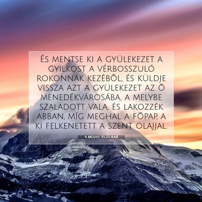 4 Mózes 35:25 Bibliai vers magyarázata