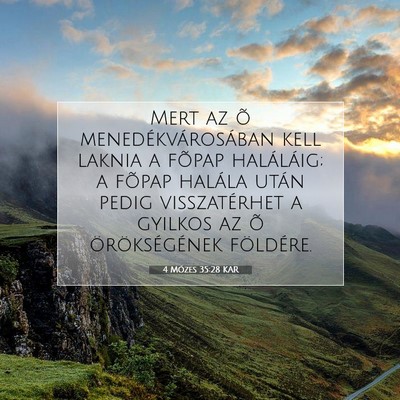 4 Mózes 35:28 Bibliai vers magyarázata
