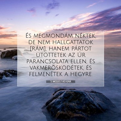 5 Mózes 1:43 Bibliai vers magyarázata