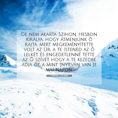 5 Mózes 2:30 KAR Bibliai verskép